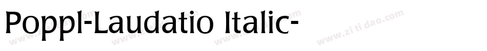 Poppl-Laudatio Italic字体转换
